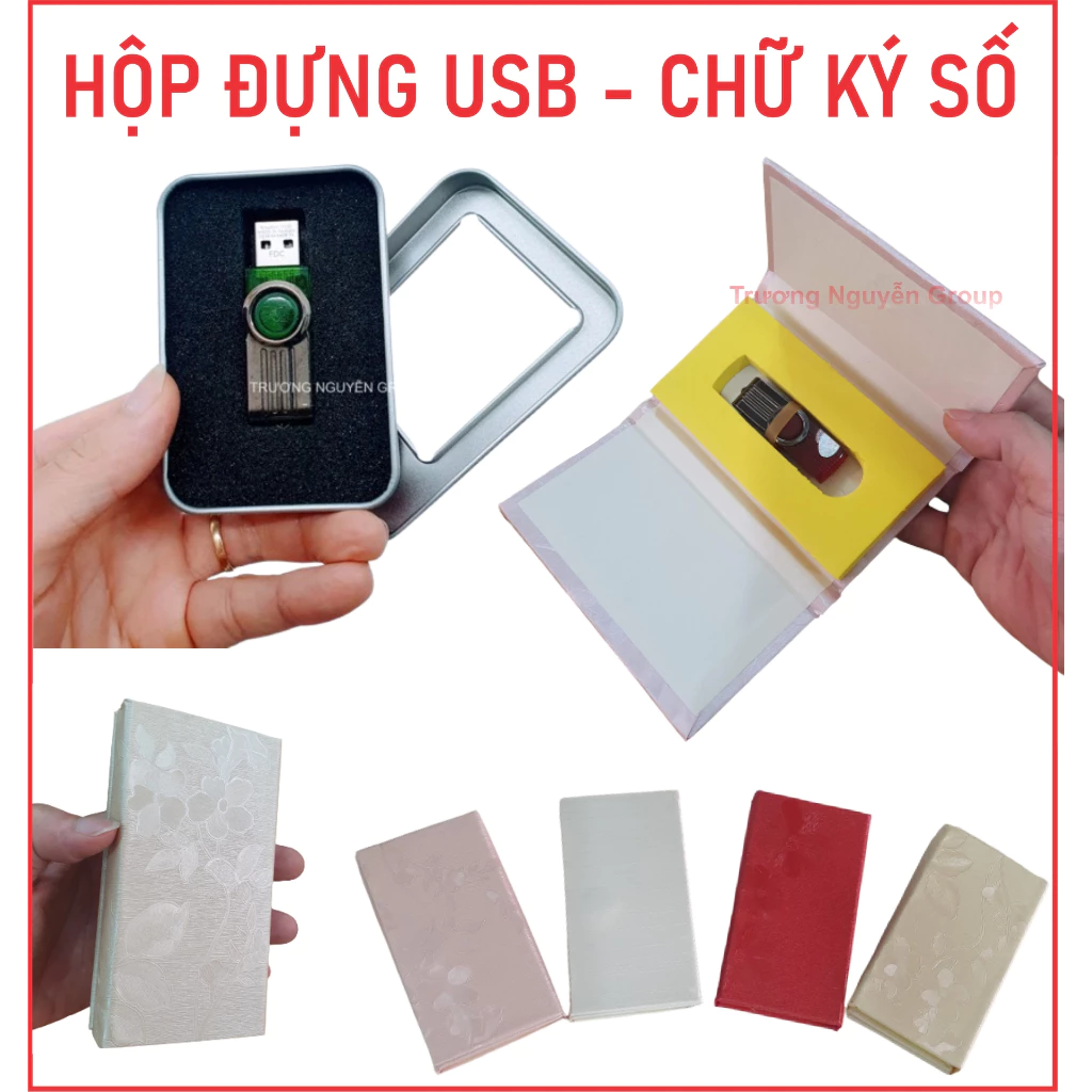 Vỏ Hộp Đựng Usb-Quà Tặng Sự Kiện-Chữ ký số-Trang sức-Bút ký-Đám Cưới-Hội Nghị-Hộp Giấy-Sắt Thiếc-In logo