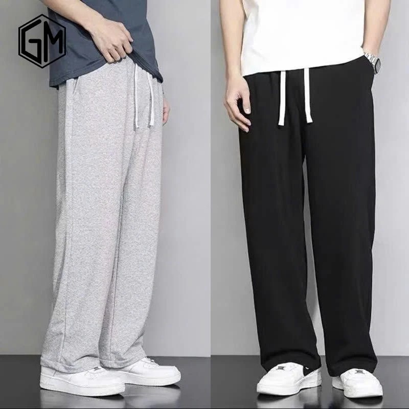GM Quần dài nỉ dáng Baggy ống xuông basic nam nữ form Hàn Quốc chất liệu nỉ