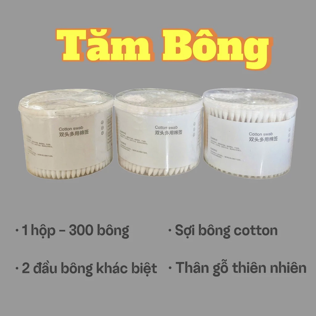 Hộp Tăm Bông Vệ Sinh Tai Đa Năng Cao Cấp – An Toàn, Tiện Lợi Hằng Ngày
