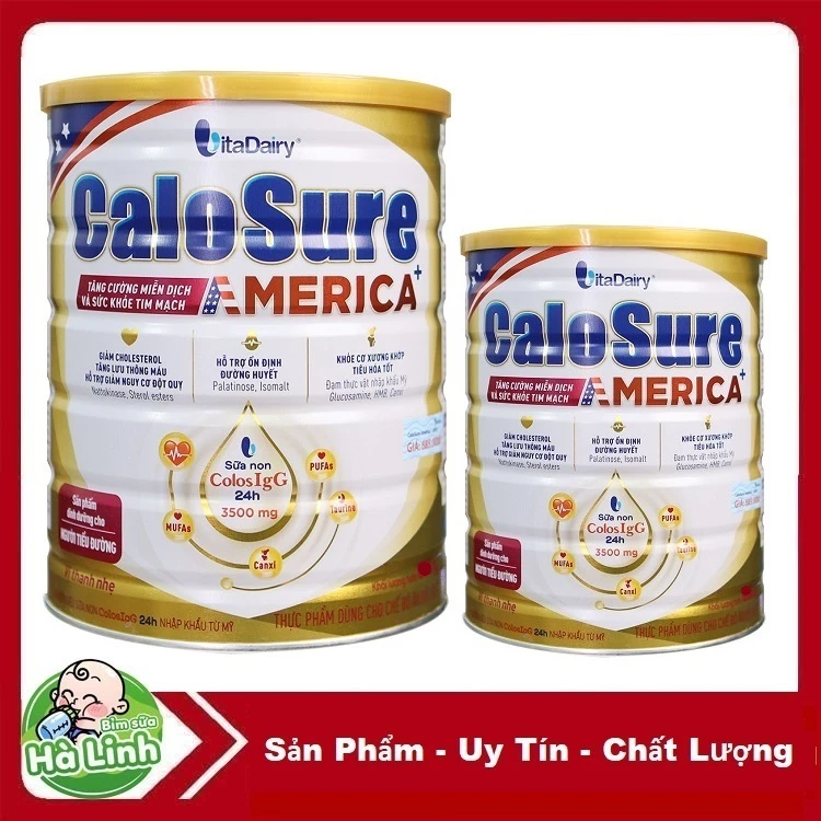Sữa Bột Calosure America Tiểu Đường Lon 400g, 800g [Date 2027]
