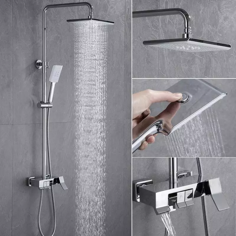 Sen Cây Tắm Đứng Phím Đàn Mart.home Inox SUS304 Nóng Lạnh 3 Chế Độ Xả Nước Chống Bám Cặn Canxi BH 10 Năm