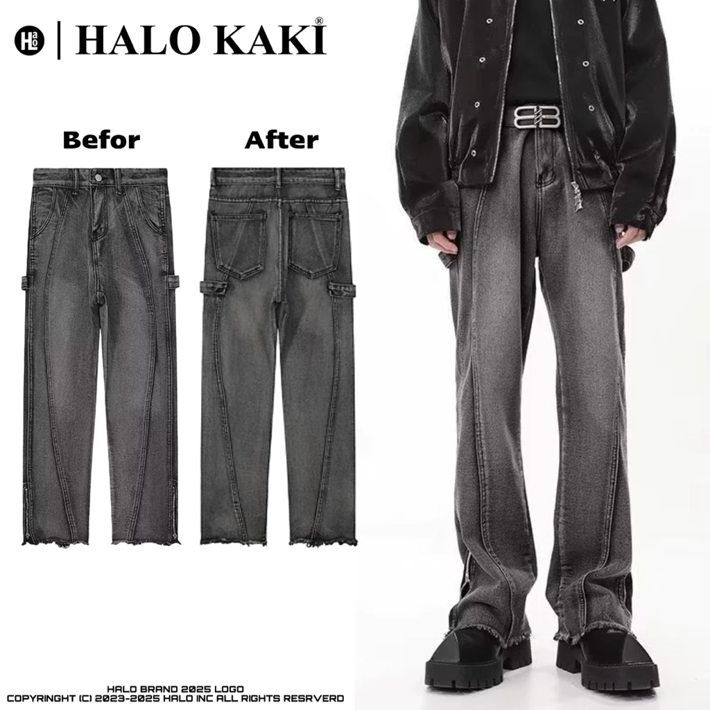 JEANS ZIPPER KHOÁ KÉO - QUẦN JEANS ỐNG RỘNG (ZIPPER) UNISEX CỦ NGHỆ CỰC CHÁY Pants Menswear