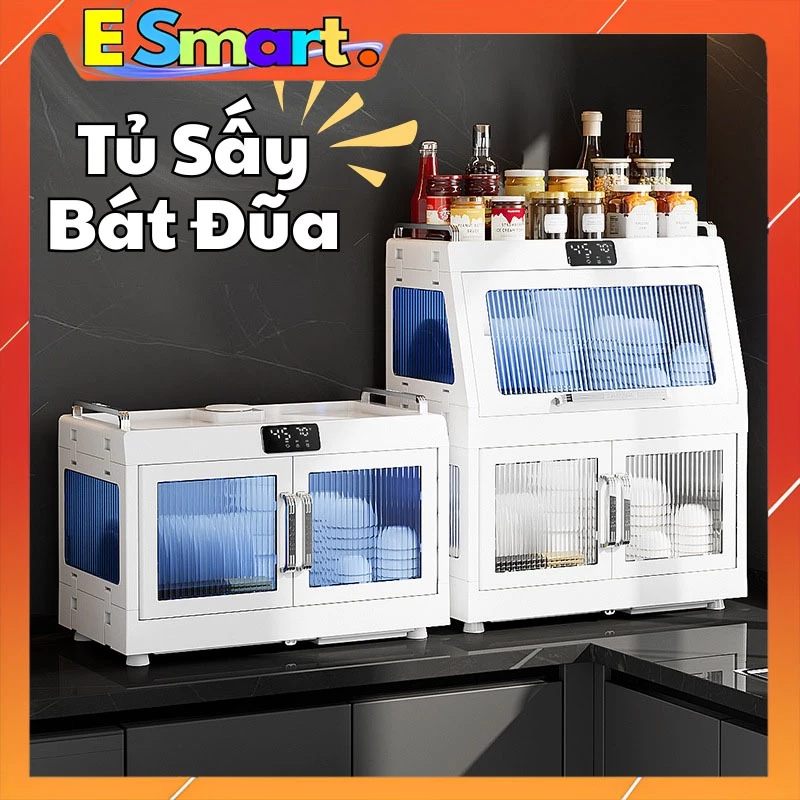 Máy Sấy Bát Đũa Tiệt Trùng Bằng Tia UVC Dung Tích 40L Sấy Khô 70° Khử Ion Âm Diệt Vi Khuẩn An Toàn Tiện Dụng Cho Mọi Nhà