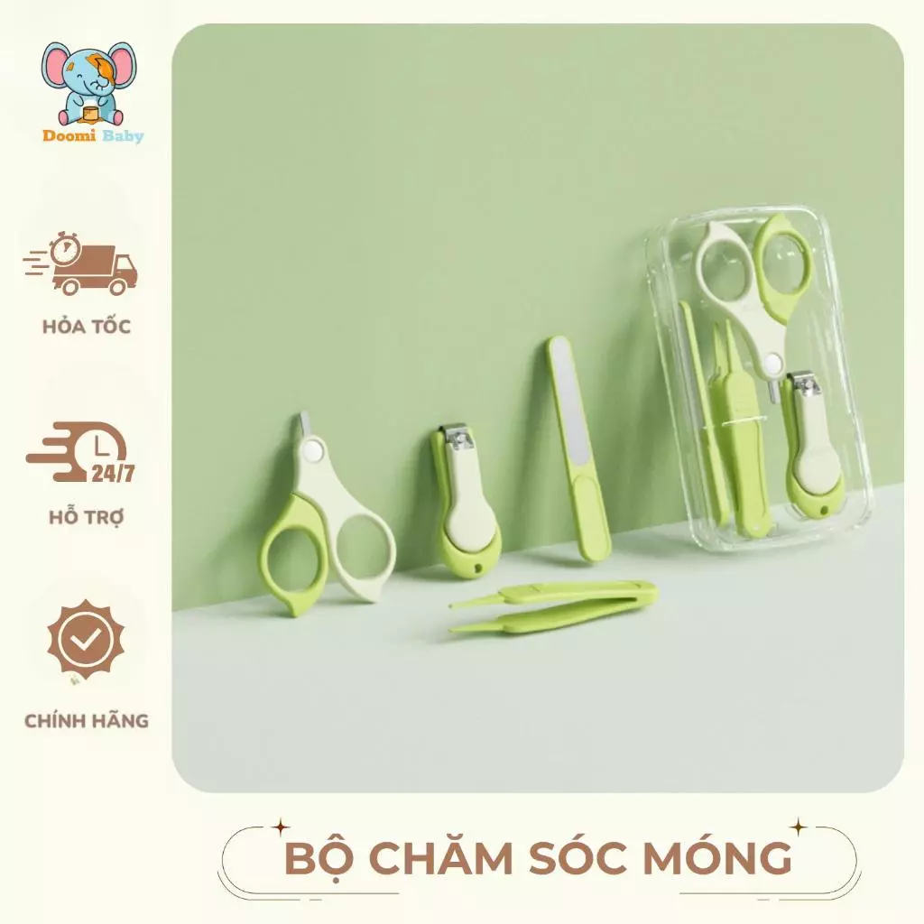Bộ Chăm Sóc Móng 4 Chi tiết Cho Bé Chất Liệu An Toàn Doomi Baby - HT739 - HT757