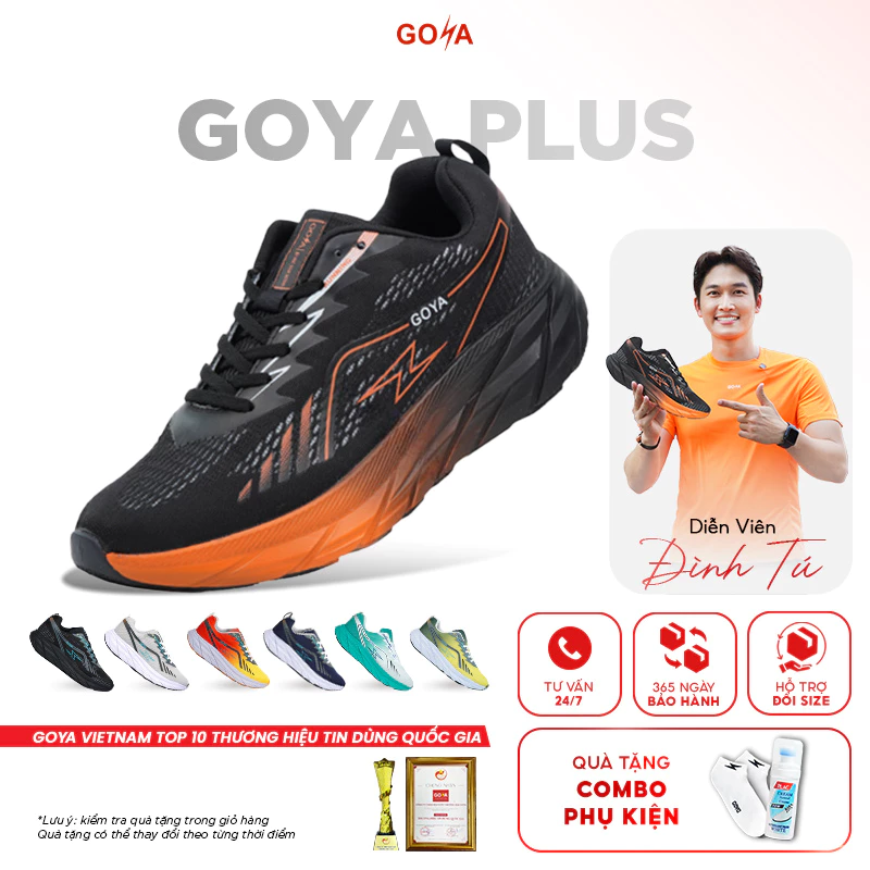 Giày thể thao chạy bộ nam nữ Goya Plus năm 2025 Công nghê EVA Foam mới nhất, nhẹ êm, nẩy vượt trội