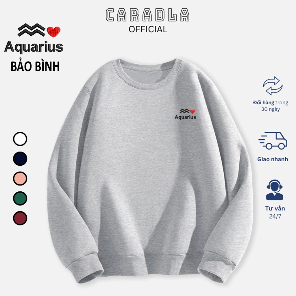 Áo Sweater THÊU BST01 Nam Nữ By CARADLA Unisex Chất Nỉ Lót Bông Form Rộng