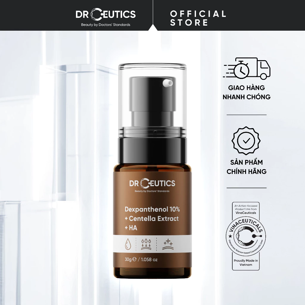 DRCEUTICS Serum B5 DrCeutics Cấp Ẩm Và Phục Hồi Da Dexpanthenol 10% + Centella Extract + HA (30g)