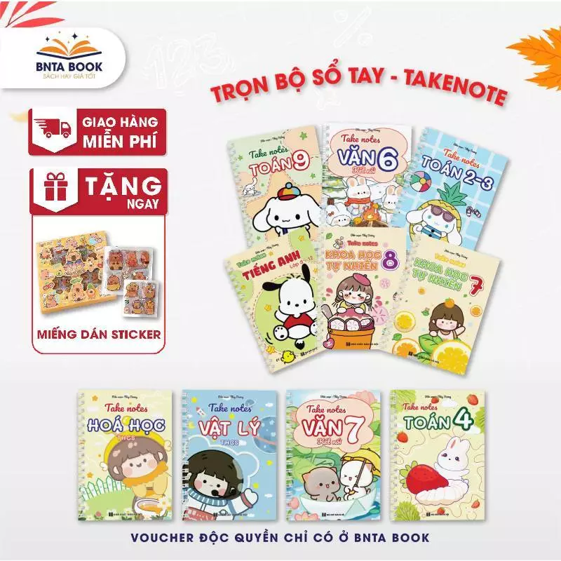 Sách - Take notes Các Lớp Toán, Ngữ Văn, Tiếng Anh, Khoa Học Tự Nhiên  - NXB Hà Nội