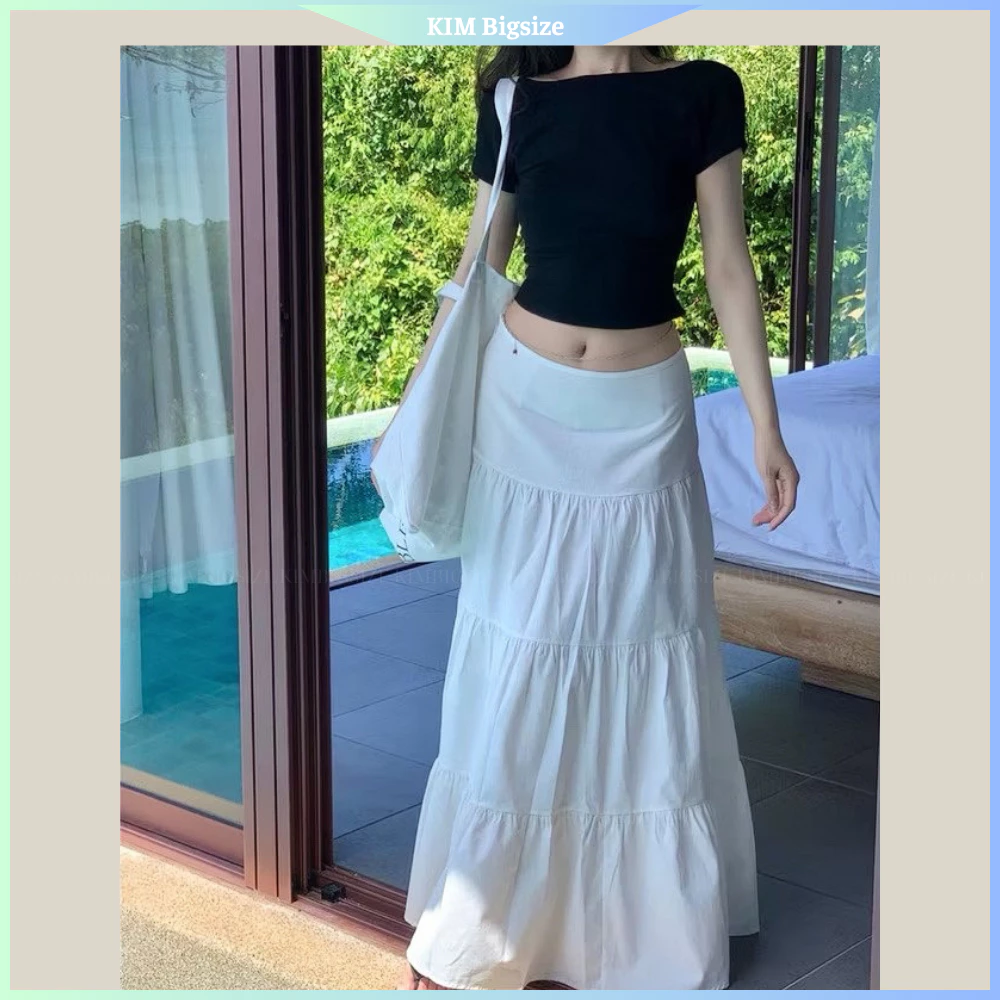 Chân váy nữ dáng dài bigsize(55-90kg)[Kimbigsize]