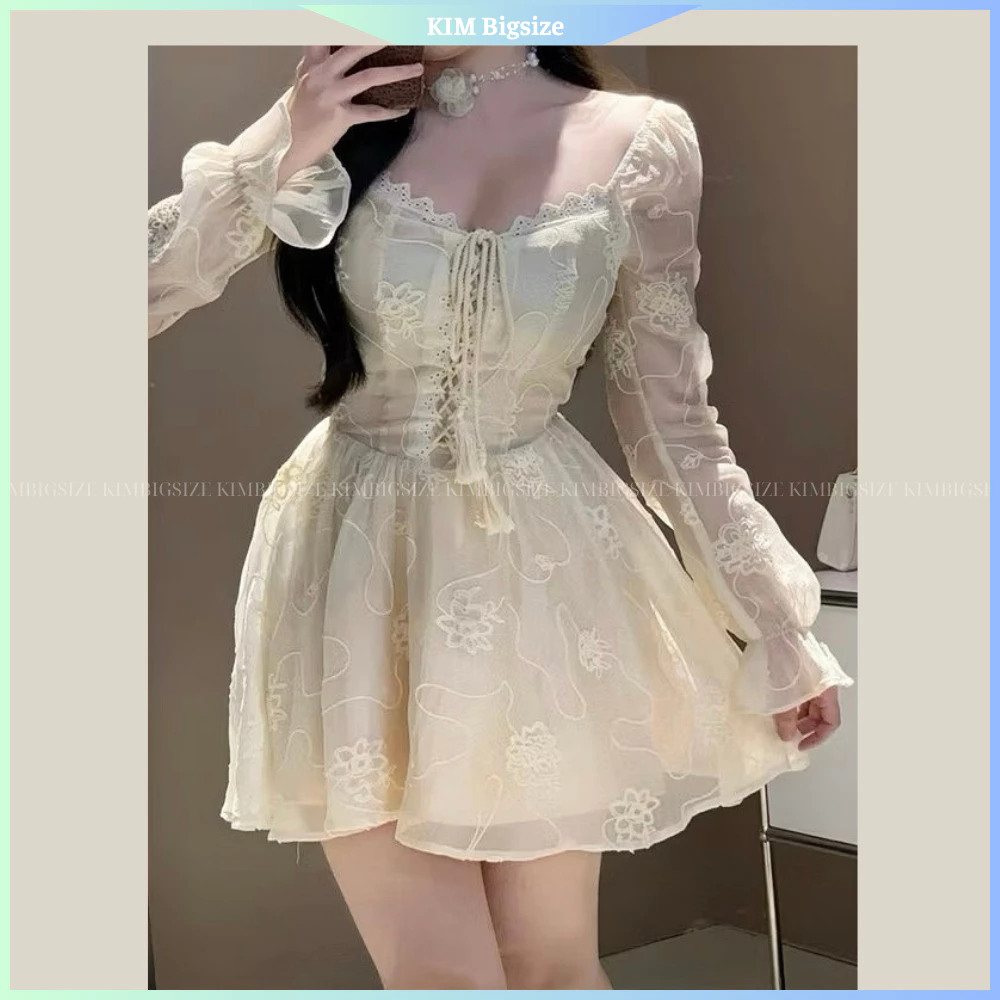 Đầm Bigsize Nữ Chất Vải Tơ Thêu (55-85kg)[KimBigsize]
