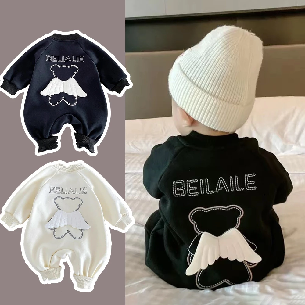 Body Yếm Lót Lông Ấm Áp Cho Bé, Bodysuit Bé Trai Bé Gái, Quần Áo Trẻ Em, Bộ Liền Thân Thu Đông Size Sơ Sinh