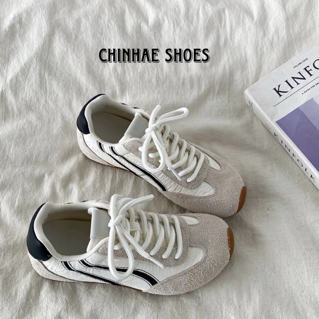 Giày sneaker đế cong mũi oval độn đế trong tăng chiều cao 3cm phong cacha trẻ trung năng động cho nữ dạo phố G091