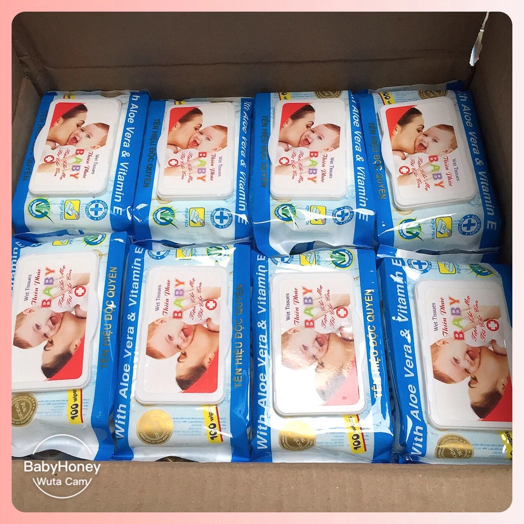 1 THÙNG 24 GÓIKHĂN ƯỚT BABY PHÚ ĐẠT 100 TỜ Sỉ