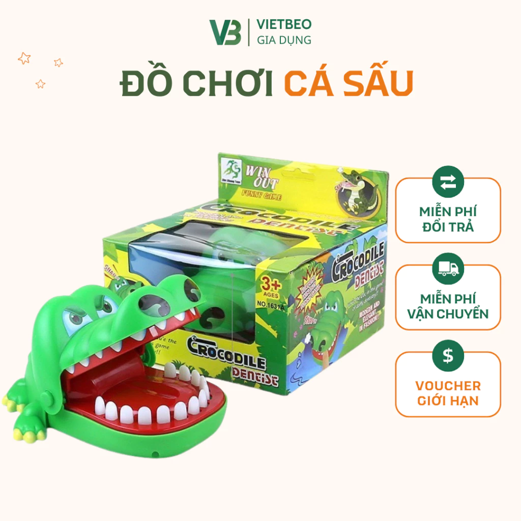 Đồ Chơi Giải Trí DIDOOGLT Đồ Chơi Khám Răng Cá Sấu Vui Nhộn Chất Liệu Nhựa ABS An Toàn
