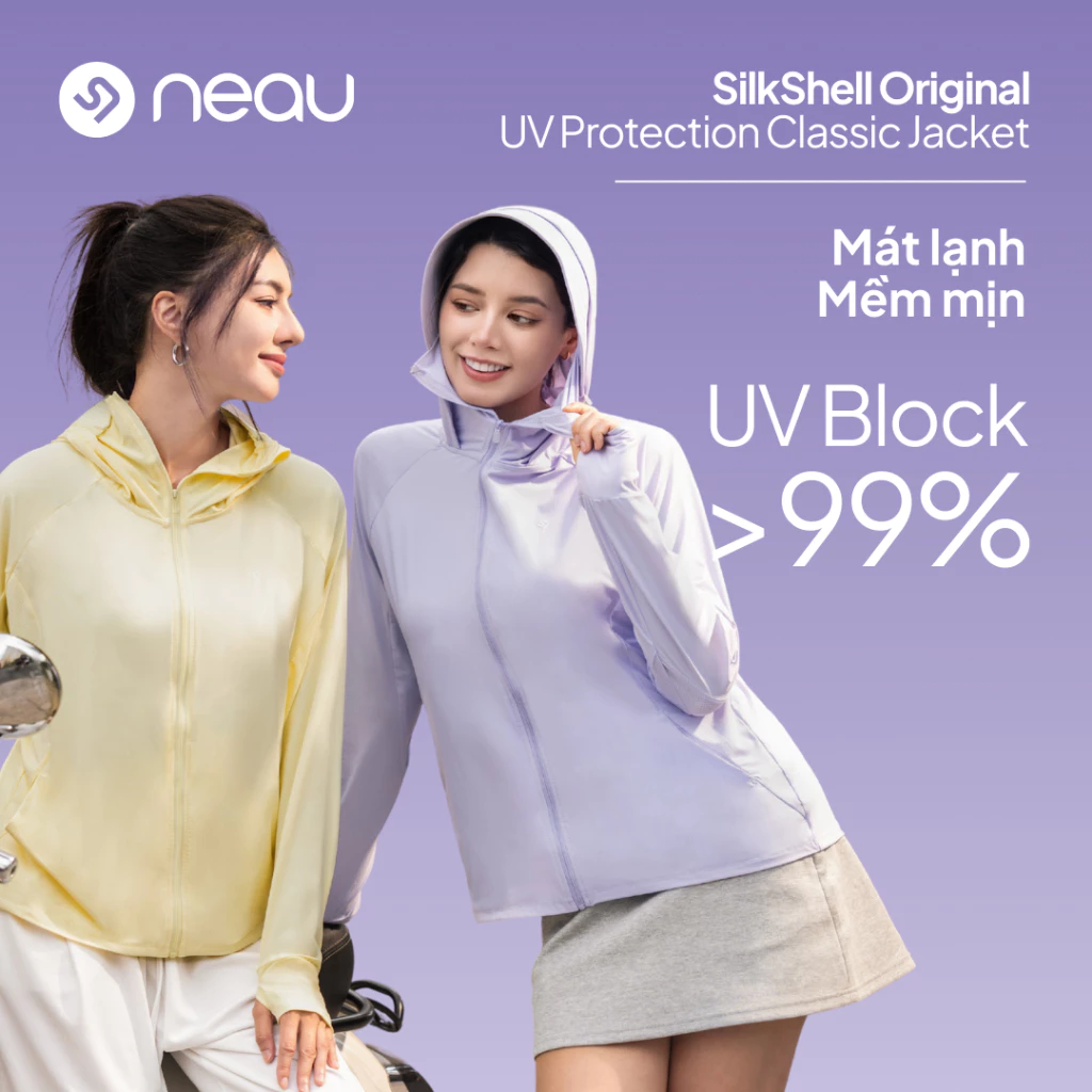 NEAU SilkShell Original Áo Khoác Chống Nắng Tia UV 99% Lưới Thoáng Khí Dáng Rộng CV101