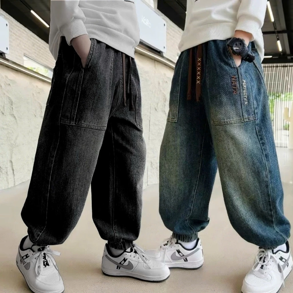 ( 15-40kg )Quần jean cho bé co giãn quần bò cho trẻ em quần dài bé trai size đại