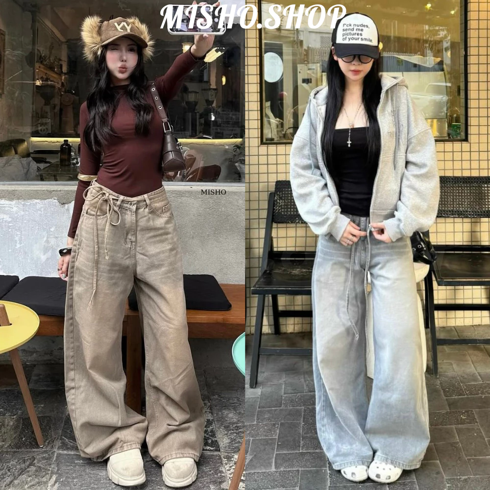 Quần Jean Nam Nữ Ống Rộng - FLAV BAGGY JEANS