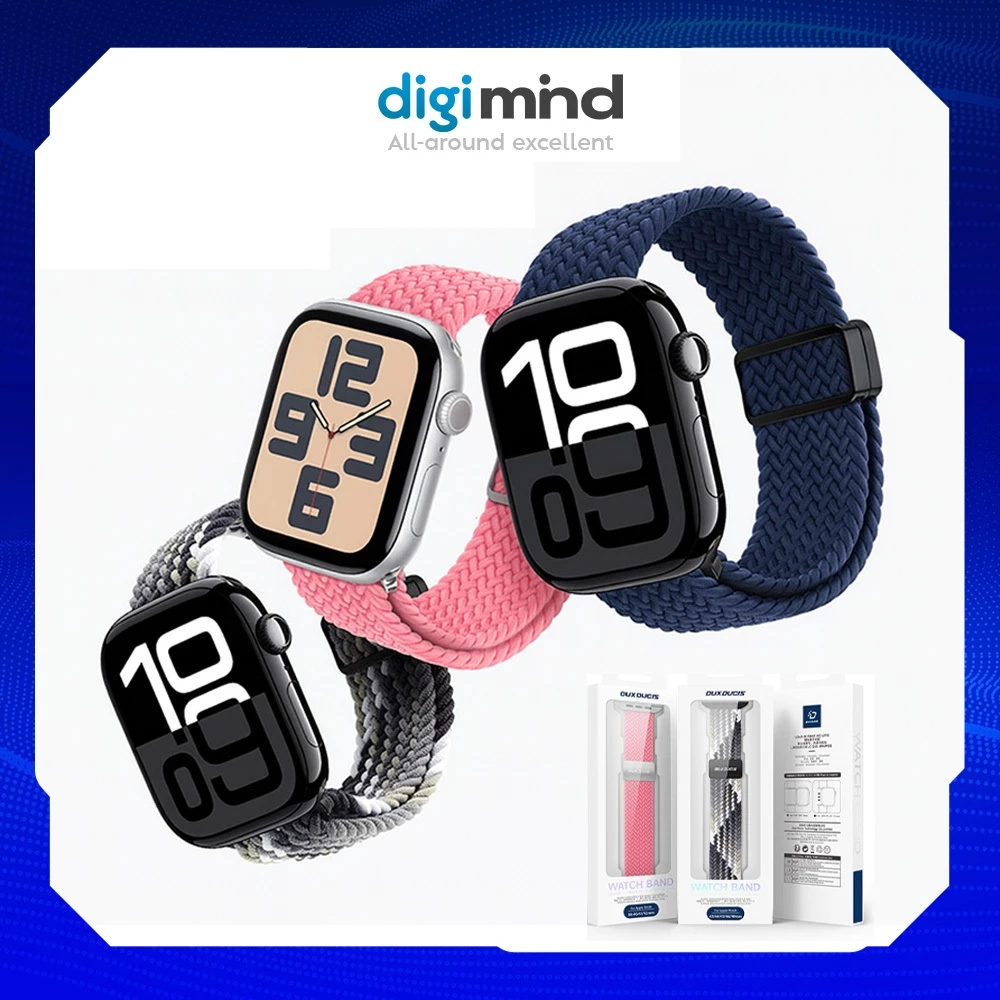 Dây Đeo Nylon Dệt Co Giãn Dux Ducis Cho AWatch 38/40/41/42MM/49MM –  Thiết Kế Khoá Nam Châm Kép Hút Chắc, Thoáng Khí
