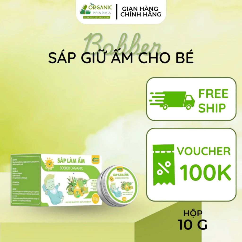 ( MUA 2 TẶNG 1) Sáp Giữ Ấm Bobber Organic an toàn cho bé tránh cảm, giữ ấm mùa đông,bé nằm điều hoà