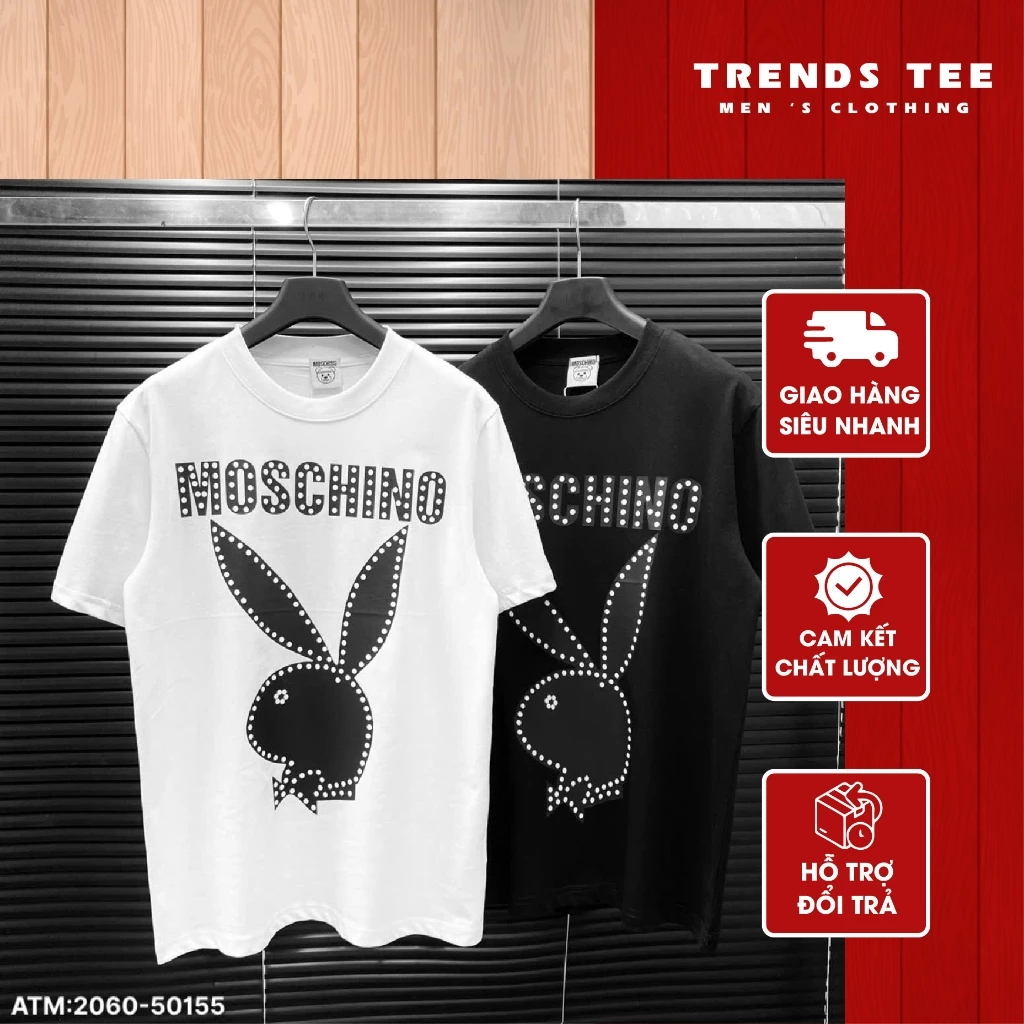 Áo Thun Nam Nữ Cotton 100% Cao Cấp 250Gsm In Hình Thỏ Mốt Chi Nô Form Dày Dặn Co Giãn 2 Chiều
