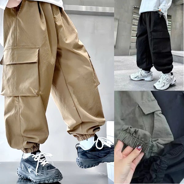 Quần Jogger Bé Trai Gái Size Đại 45kg - QuầnThu Đông Cho Bé - Quần Kaki Túi Hộp Bé Trai Bé Gái - Quần Gió Túi Hộp