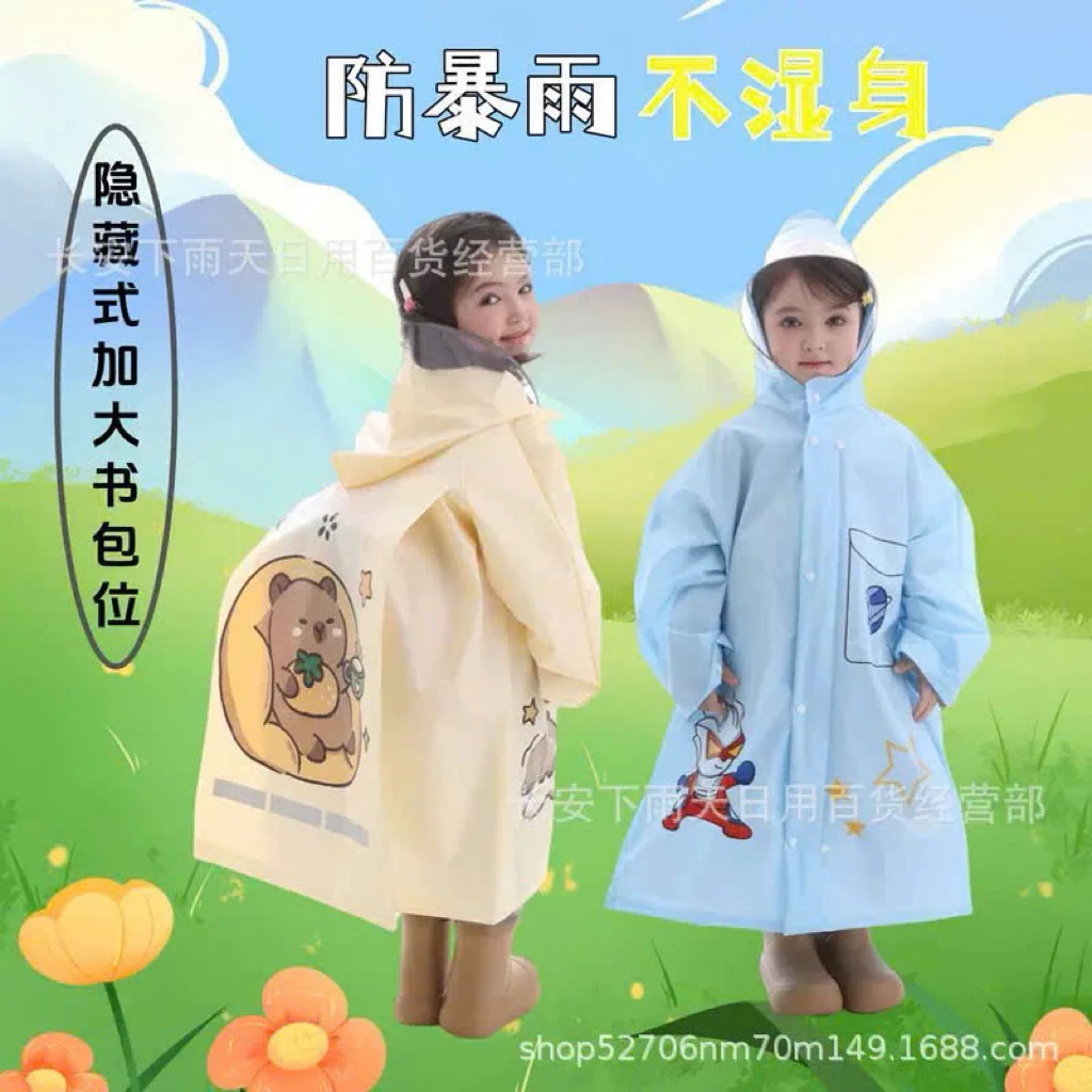 MẪU MỚI 2025 ÁO MƯA TRẺ EM SIÊU DỄ THƯƠNG – MẪU MỚI 2025 🎒🎉