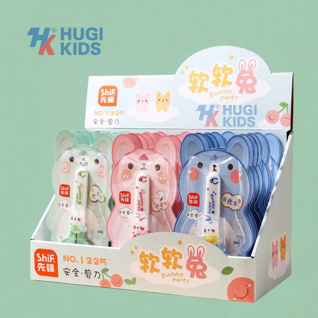 Kéo Cắt Giấy Thủ Công SHIF (nắp an toàn) Nhiều Mẫu Cho Học Sinh