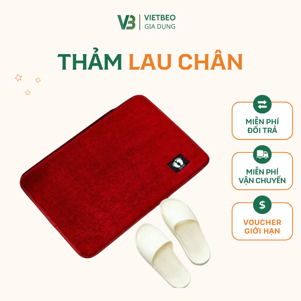( Combo 3 ) Thảm Lau Chân Siêu Mịn Didooglt Thấm Hút Tốt 40*60cm Hình Bàn Chân  Đế Cao Su Chống Trượt