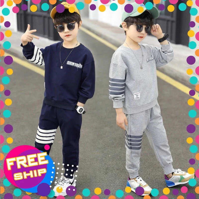 [Peinn] Set bộ quần áo thu đông trẻ em 14-45kg (4-14 tuổi) mẫu \" Snow Truth \".MA65 - EB1