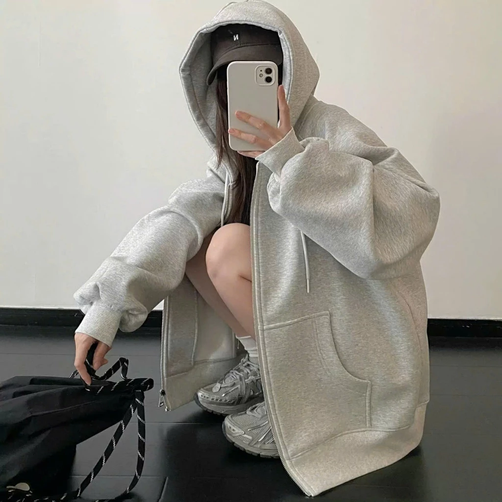 Áo Khoác Nỉ Hoodie Zip Unisex Form Rộng Nam Nữ, Chất Dày Dặn, Có Mũ, Phong Cách Ulzzang Hàn Quốc