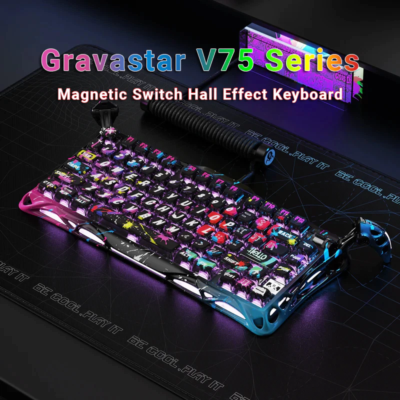 [Gravastar V75 Series] Bàn phím cơ gaming HE Gravastar V75 - Switch từ tính-Rapid Trigger 0.005 mm