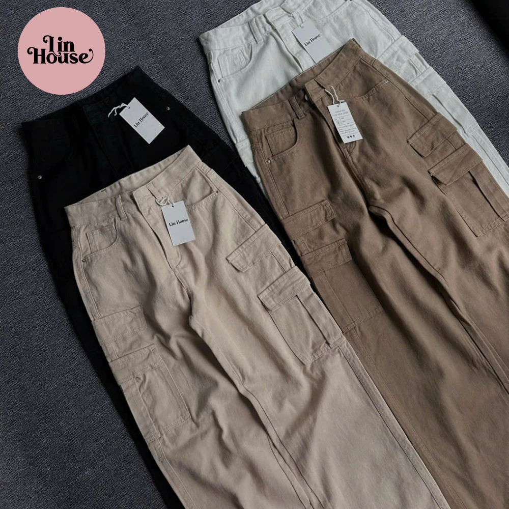 [TÚI HỘP - Có Hỏa Tốc HCM] Quần Jean Nữ Suông Túi Hộp Ống Rộng Form Đẹp – Jean Cotton Cao Cấp, Dài 95–105cm, Size S–XXL