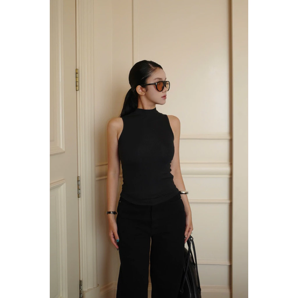 Áo thun nữ sát nách cổ 3 phân thun gân ôm ZR185 - URATV