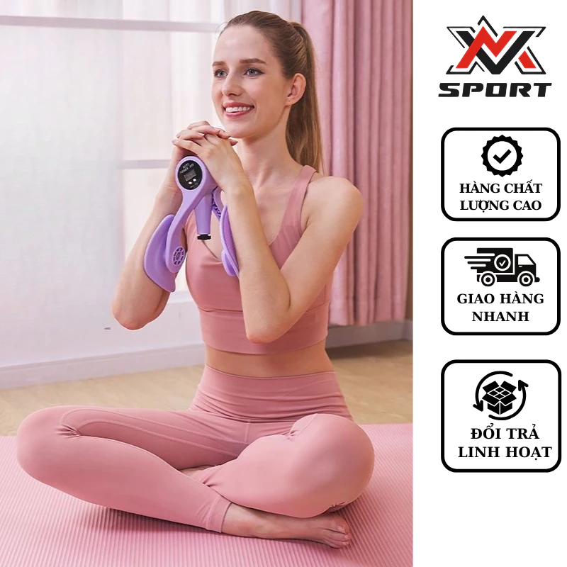 Dụng Cụ Tập Cơ Sàn Chậu Có Máy Đếm - Máy Tập Cơ Đùi, Cải Thiện Khung Xương Chậu Sau Sinh, Thon Gọn Chân Đùi[K144]