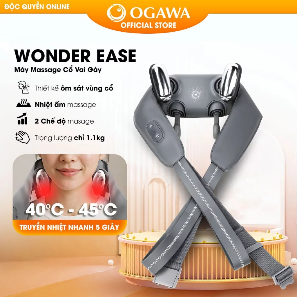 Máy Massage Cổ Vai Gáy OGAWA Wonder Ease - Nhỏ gọn, truyền nhiệt nhanh