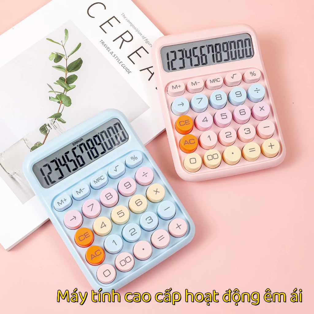 Máy Tính Học Sinh Màu Kẹo - Thiết Kế Nhỏ Gọn Siêu Yên Tĩnh, Máy tính cầm tay-Quà Tết