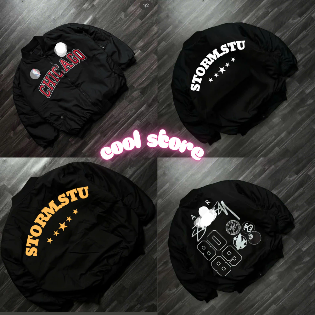 Áo bomber  STORM.STU  trần bông 3 lớp siêu dày dặn , hàng chuẩn fomr cáo cấp , tag mác đầy đủ COOL STORE
