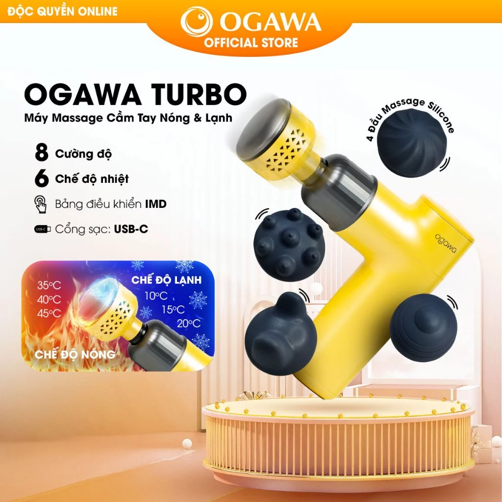 Máy massage cầm tay NÓNG LẠNH OGAWA - thiết kế độc đáo, tiện lợi