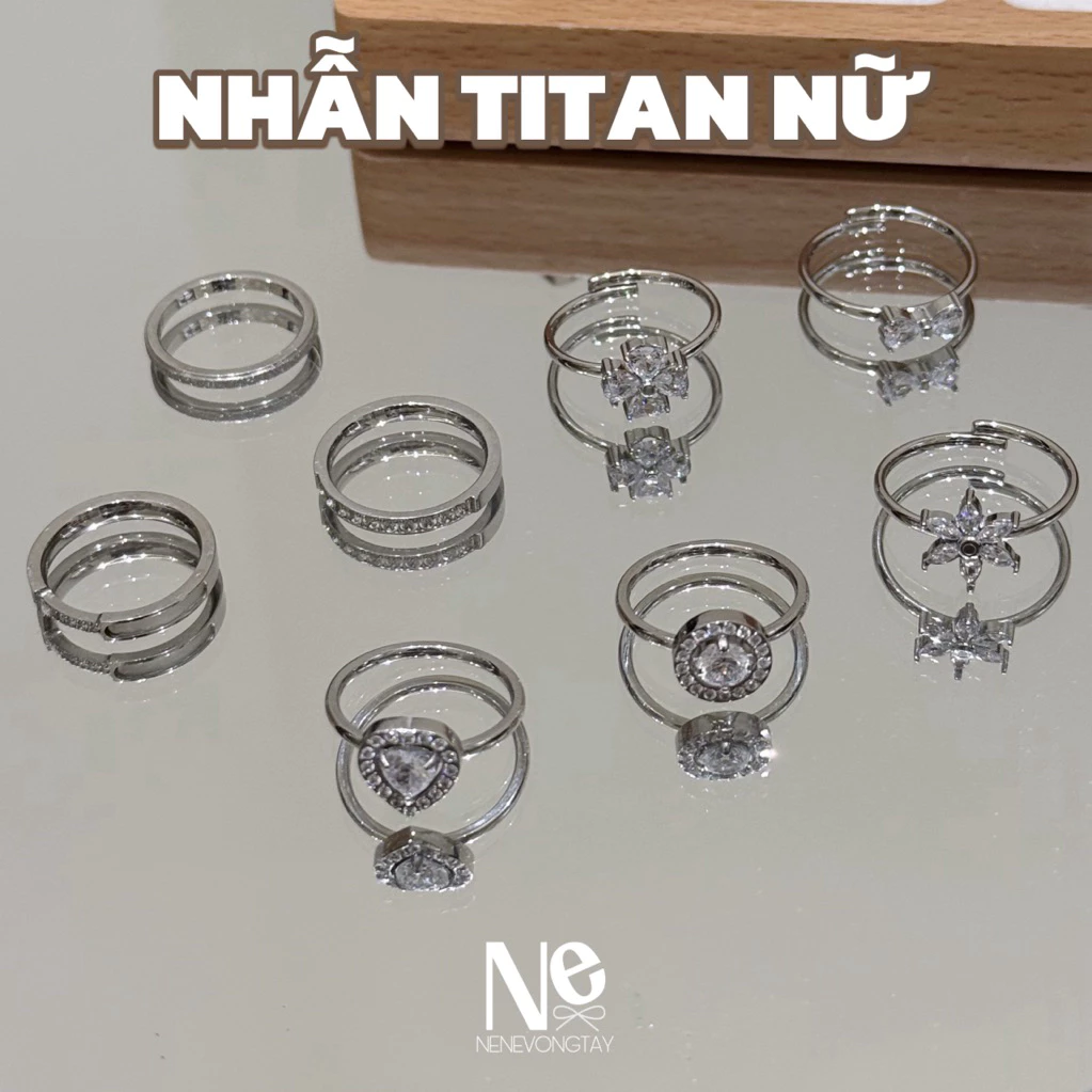 [tặng Hộp] Nhẫn nữ titan DORA tặng Hộp - nhiều mẫu xinh xắn cho nữ