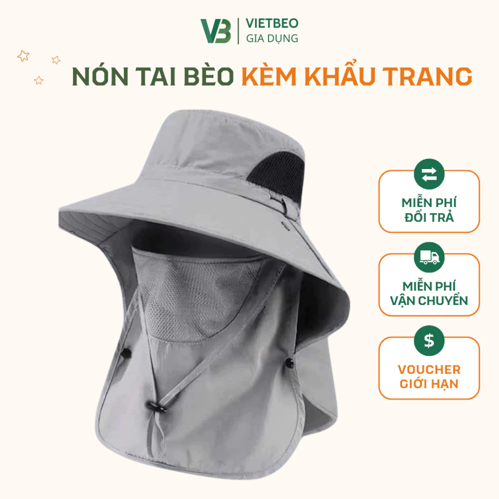 Mũ Chống Nắng DIDOOGLT Nón Tai Bèo Mũ  Có Thể Tháo Rời, Phù Hợp Các Lứa Tuổi