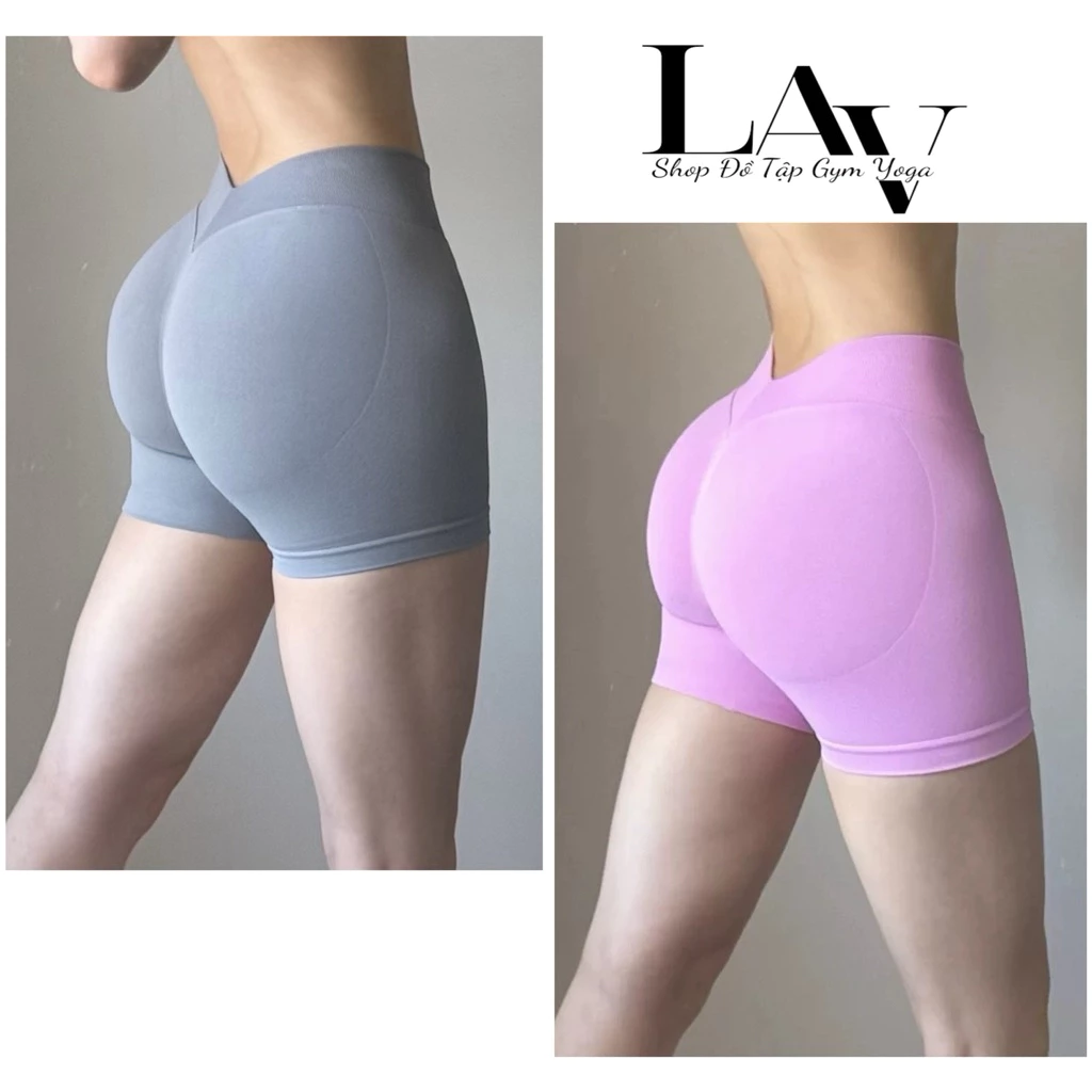 Quần đùi tập gym, chun mông lưng V tôn eo, nâng mông tập gym thể thao - LAV Activewear/DK072