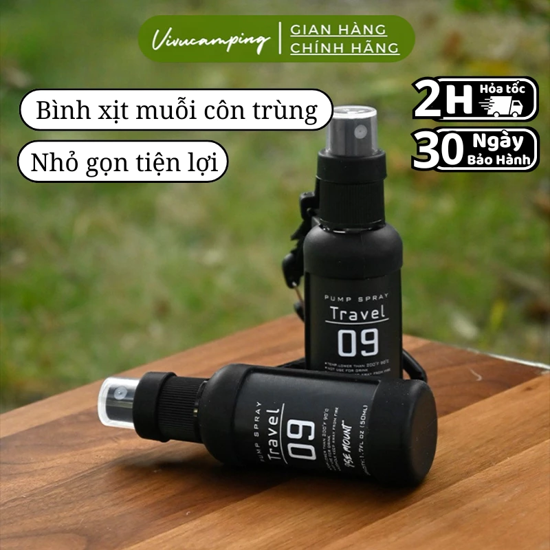 Bình xịt muỗi dã ngoại ngoài trời không chứa sẵn dung dịch, chai xịt muỗi cắm trại, du lịch