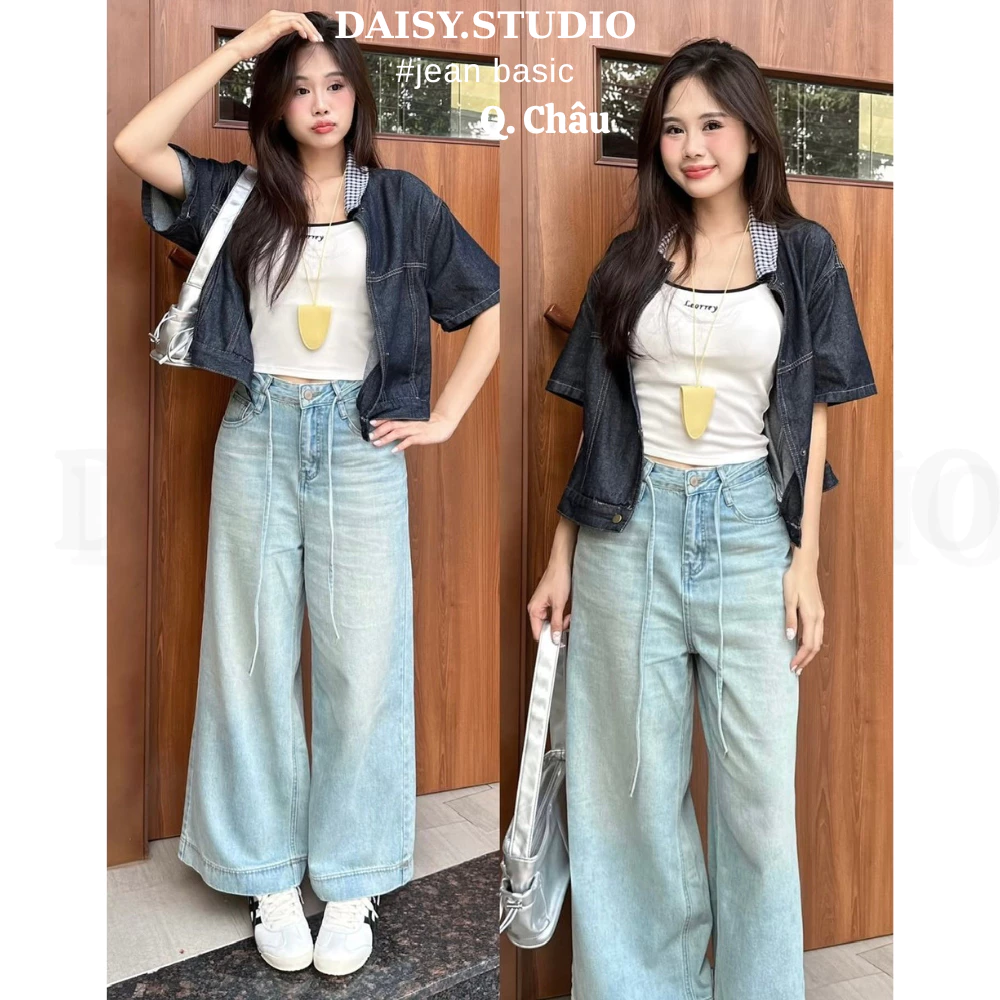 Quần Jean Nam Nữ Ống Rộng - FLAV BAGGY JEANS