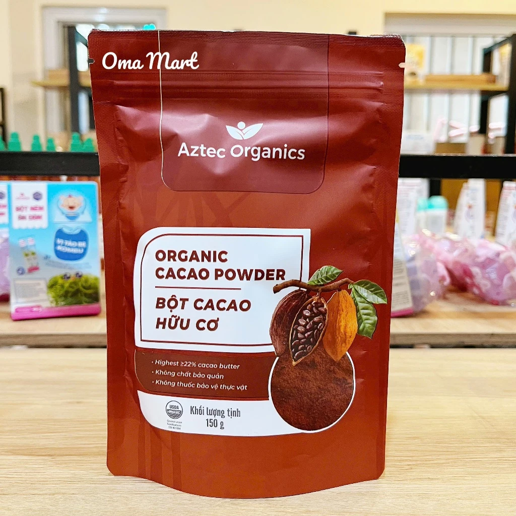 Bột CACAO Nguyên Chất Hữu Cơ AZTEC ORGANICS 150g