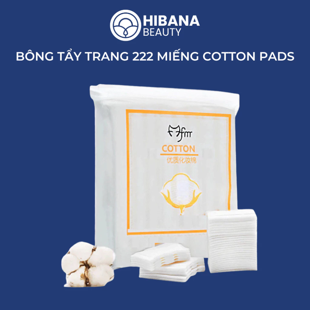 Bông tẩy trang 3 lớp COTTON PADS 222 miếng dày dặn, mềm mịn