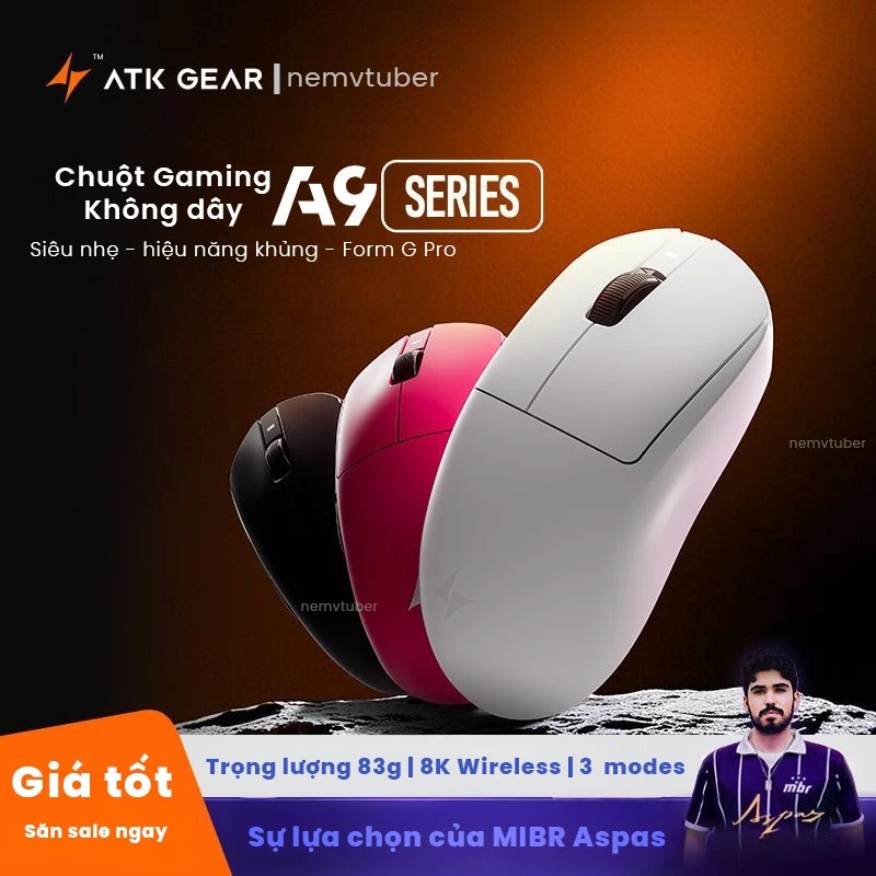 [NEW-BH12T] Chuột Gaming ATK A9 Dragonfly Ultra/Ultimate/Air/Mini Plus - Paw3950/Paw3955