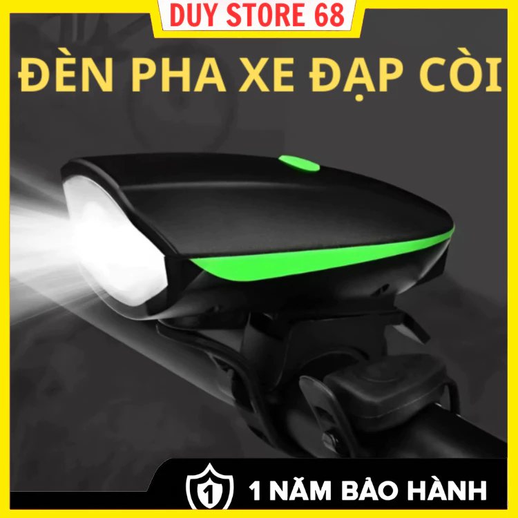 Đèn pha xe đạp có còi 120 DB 3 chế độ, USB có thể sạc lại và chống nước, Phụ kiện xe đạp leo núi