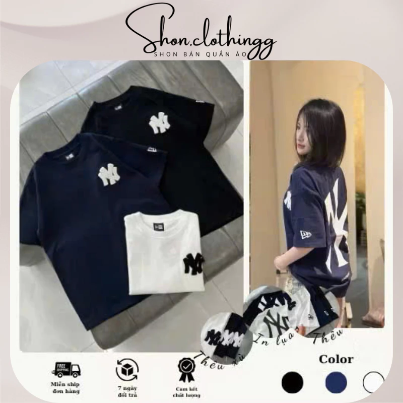 Áo Thun M.L>B Thêu Xù Logo In Lưng Big Logo Chất Cotton 2 Chiều Dày Dặn Thoáng Mát Full Tem Tag Mạc