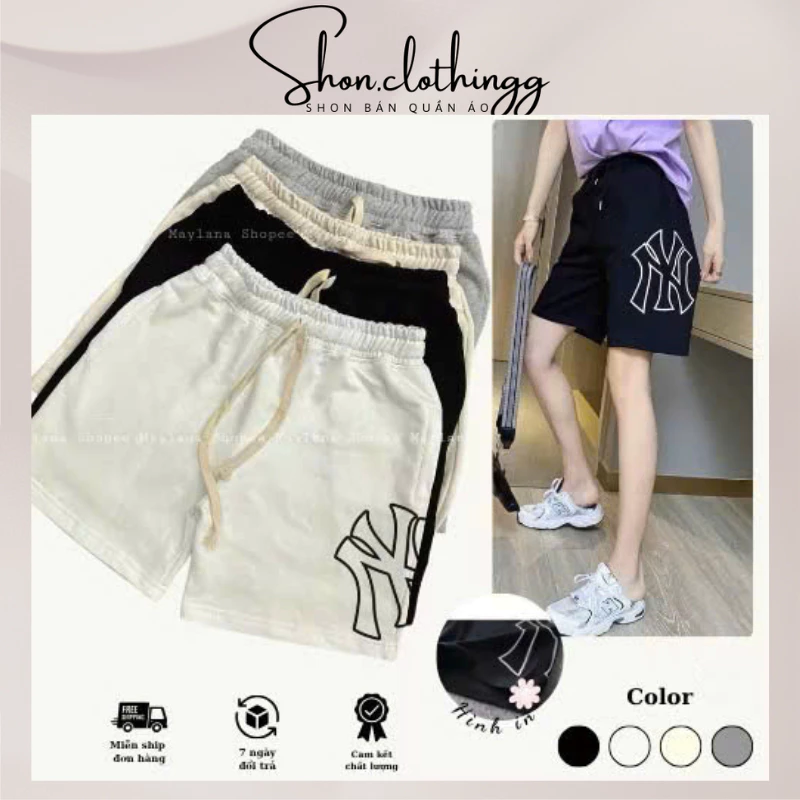 Quần Short M/L/B In Big Logo Chất Nỉ Chân Cua Dày Dặn Thoáng Mát Full Tem Tag Mạc