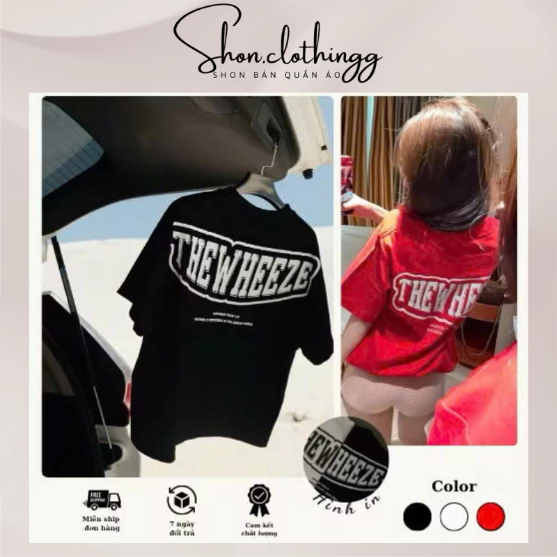 Áo Thun The Wheeze In Big Logo- Áo Thun Form Rộng Chất Cotton 2 Chiều Dày Dặn Thoáng Mát Unisex